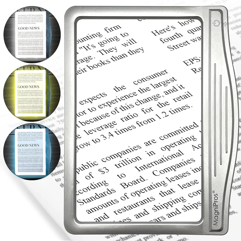 Rechargeable 5X Page Magnifier and Light