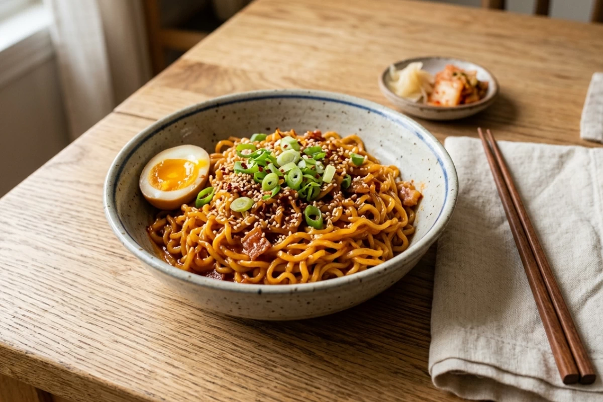spicy Gochuja butteres noodles recipe Asian comfort food