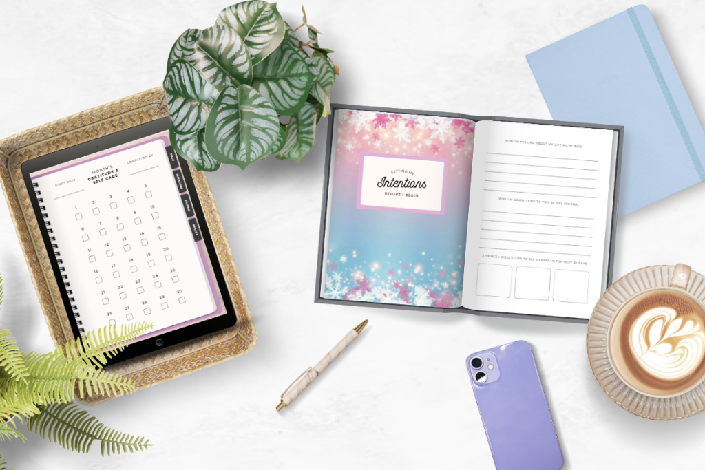 January 2026 Gratitude & Self Care Tracker Intentions