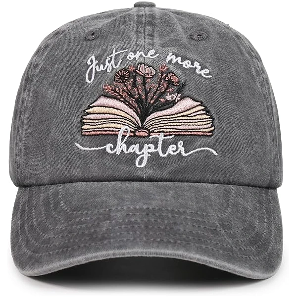 Just one more chapter embroidered book lover hat ballcap