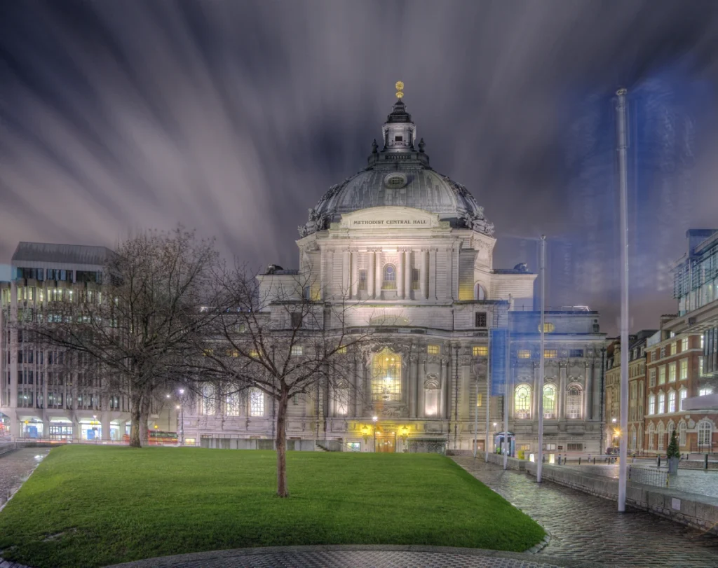 Methodist Central Hall church in Westminster London