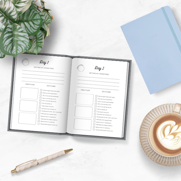 Monthly gratitude & self care tracker, daily pages