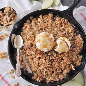 apple crisp with pear and walnut