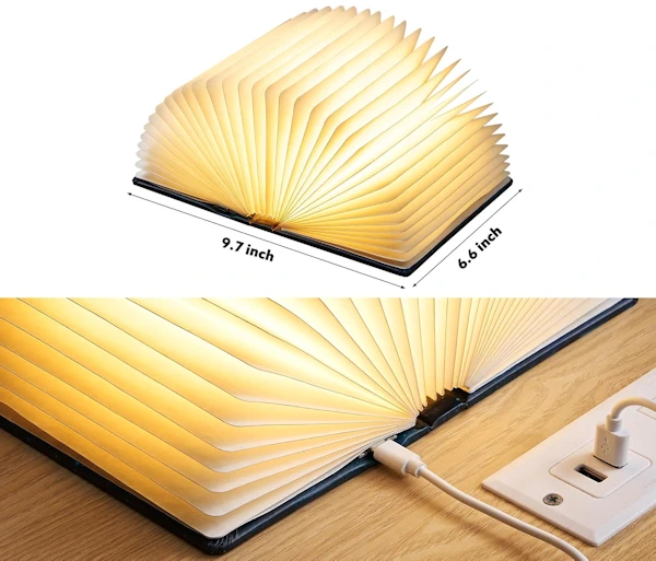 rechargeable book that becomes a lamp
