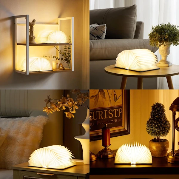 charming rechargeable book lamp