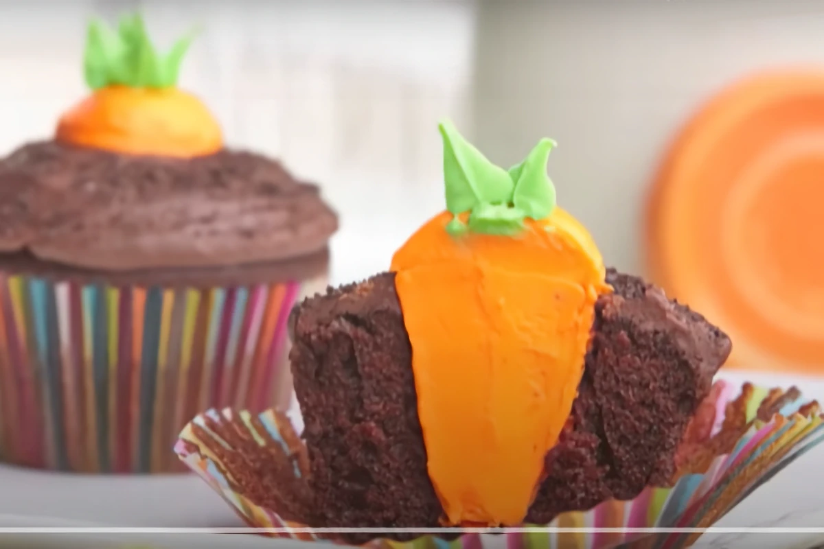 carrot cupcakes for easter and spring