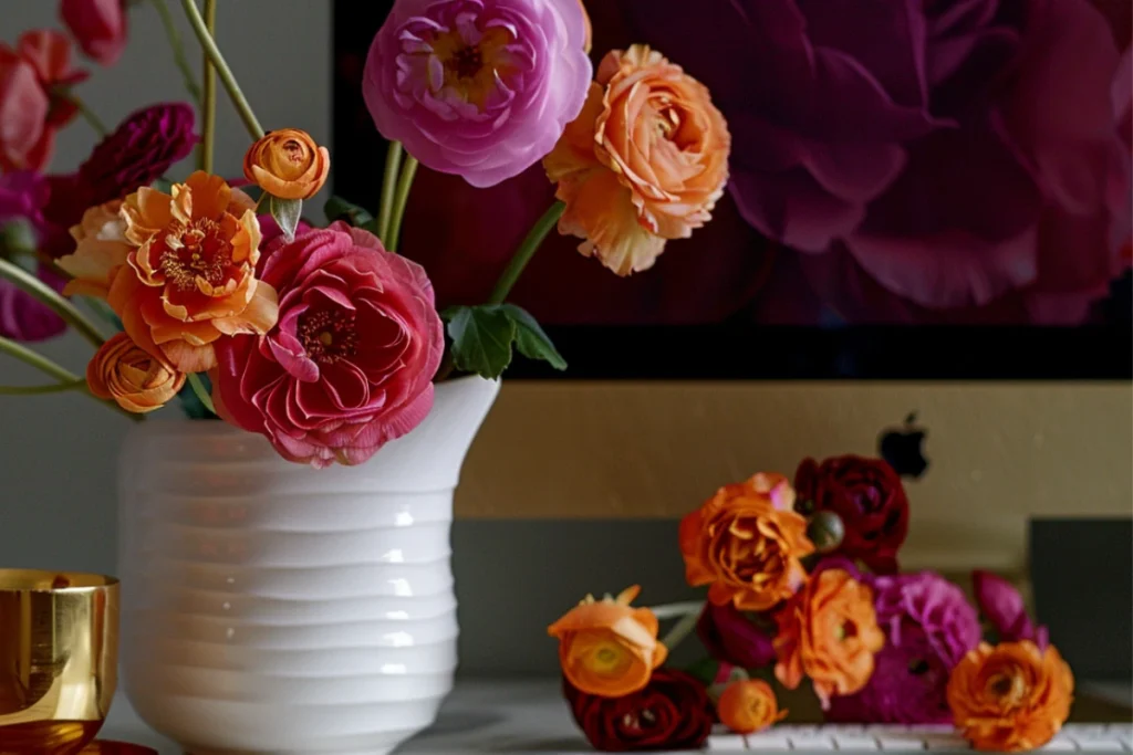 orange and pink flowers representing a woman's balanced life midlife reset