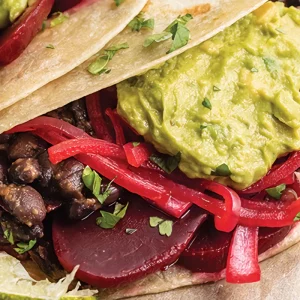 pickled beets and avocado taco vegetarian recipe