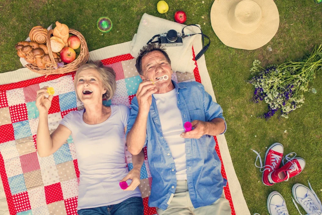 picnic bubbles in summer