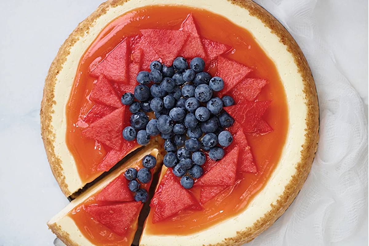watermelon blueberry cheesecake