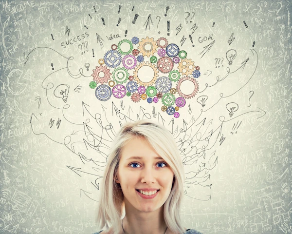 woman setting intentions and rewiring her brain for purpose