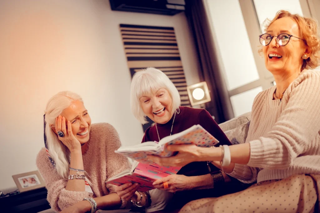 women at a book club